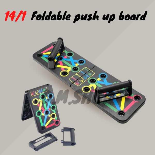 Foldable Push Up board Push Up bar Rack Board 14 in 1 Board [with 10 ...
