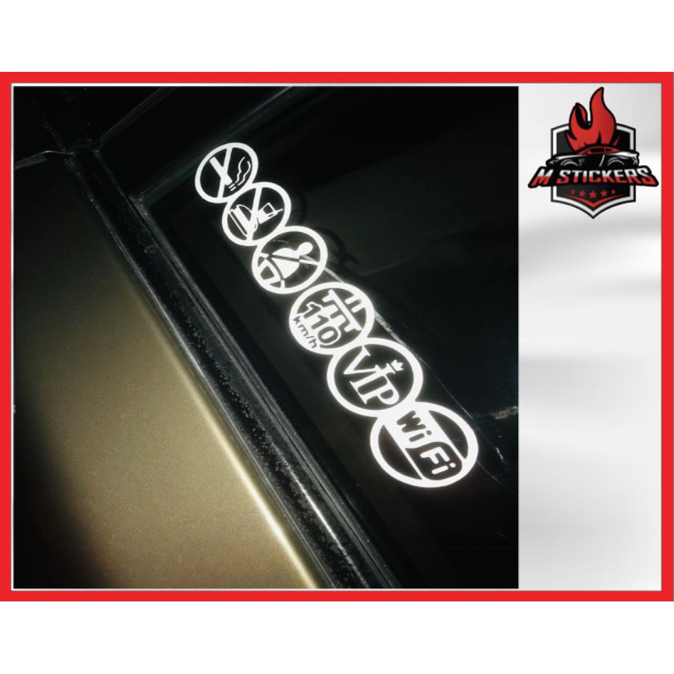 Buy [M STICKERS] 2 PCS KIRI KANAN VIP 6 SYMBOLS CAR STICKER KERETA 