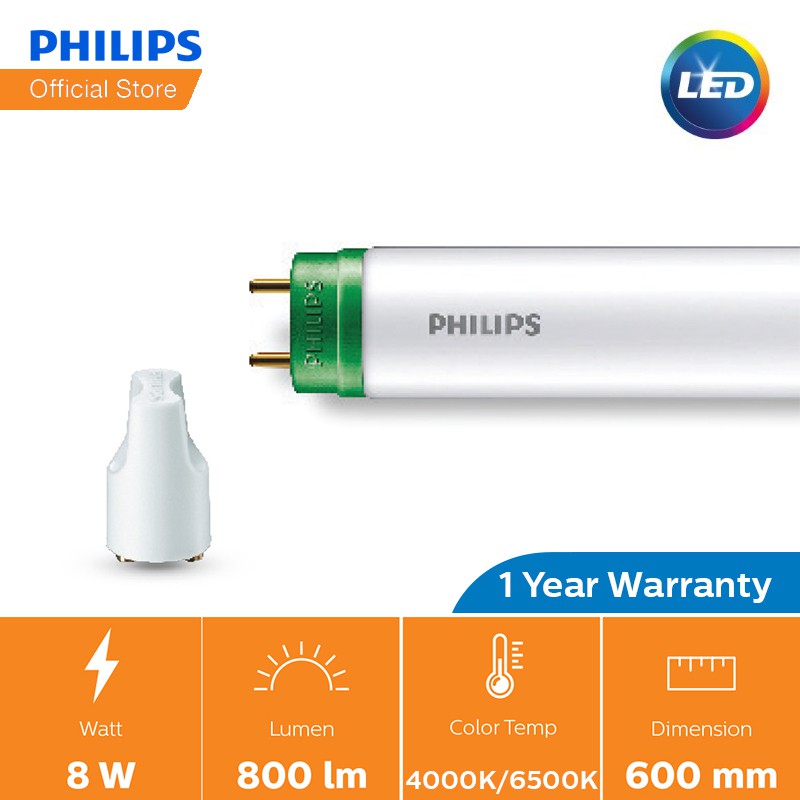 Philips LED Tube Ecofit High Output T8 (8W 4000K/ 6500K) | Shopee Malaysia