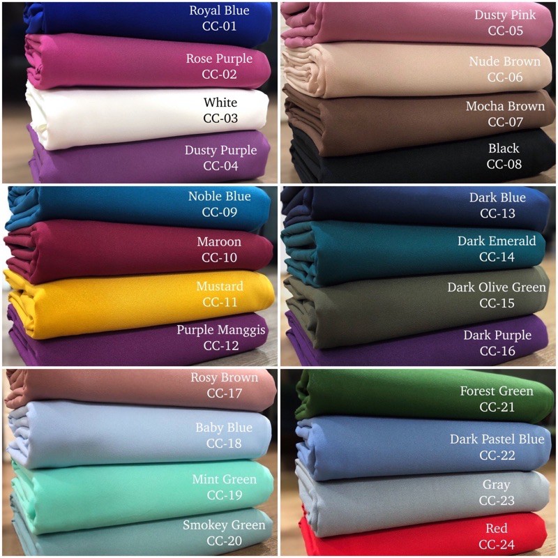 Kain Pasang Premium Como Crepe Bidang 60 By Meter Shopee