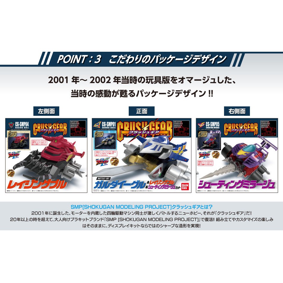 P Bandai Shokugan Modeling Project Smp Crush Gear Battle 1 Ex 1 Ex 2 Set Of 3 Shopee Malaysia