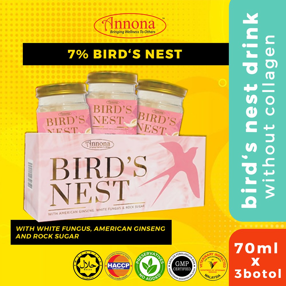 Bird Nest Drink Beauty Supplement Minuman Sarang Burung Annona Birds 