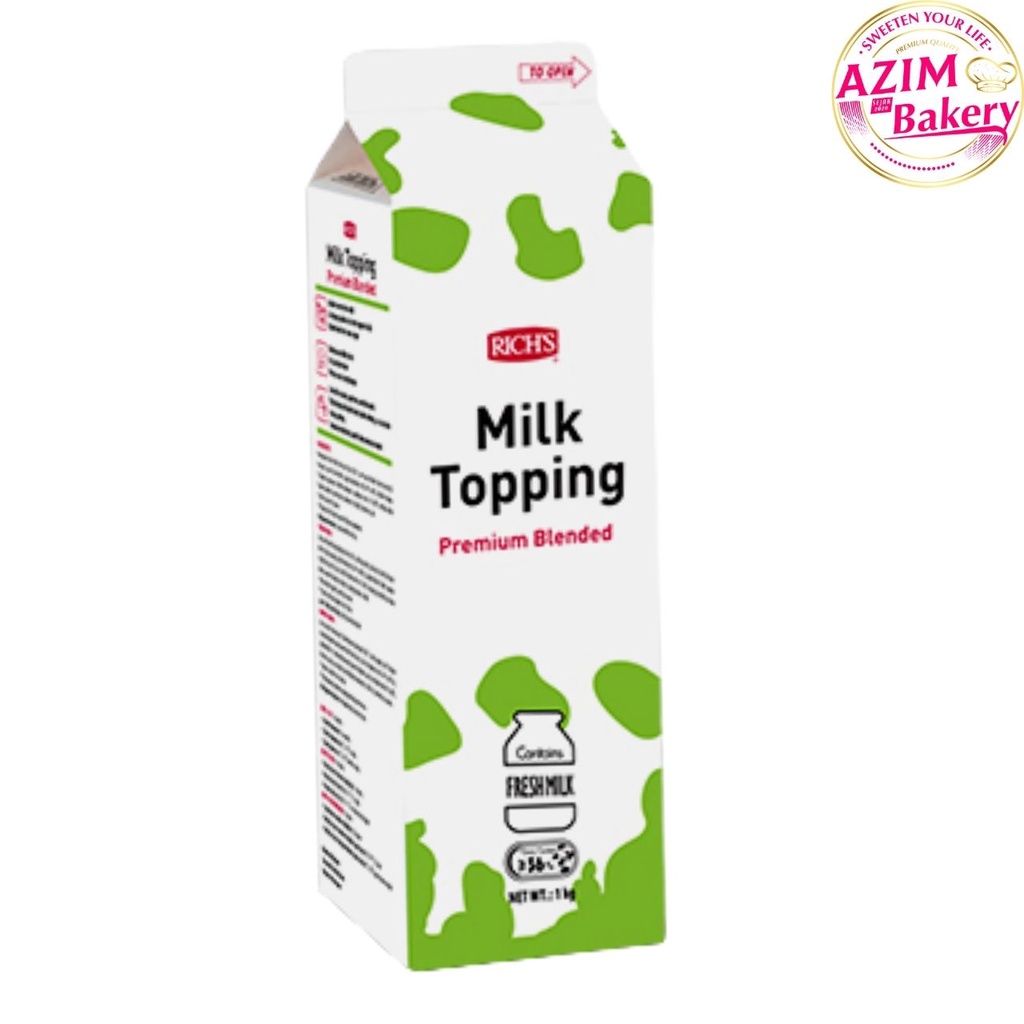 Rich's Milk Topping Cream 1L Whip Topping Whipping Cream (Halal) by