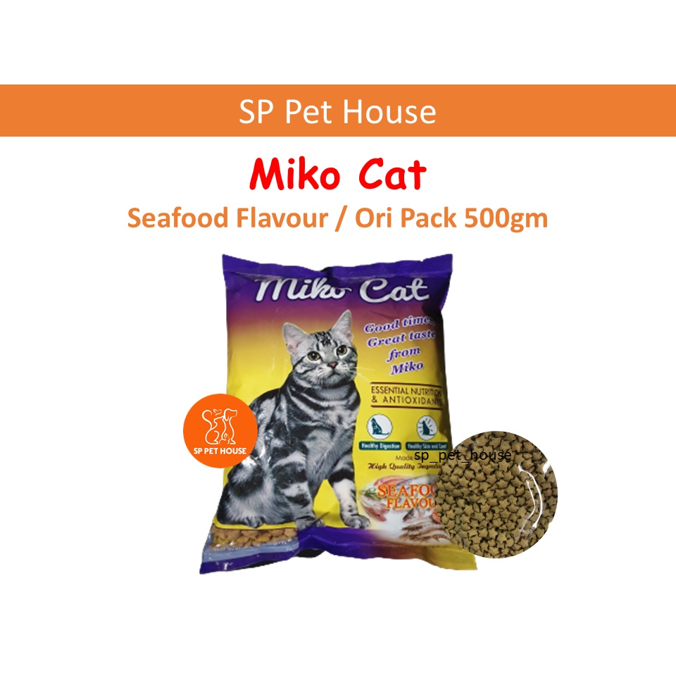 Miko Cat Food Dry Seafood Flavour *Original Pack 500g* Shopee Malaysia