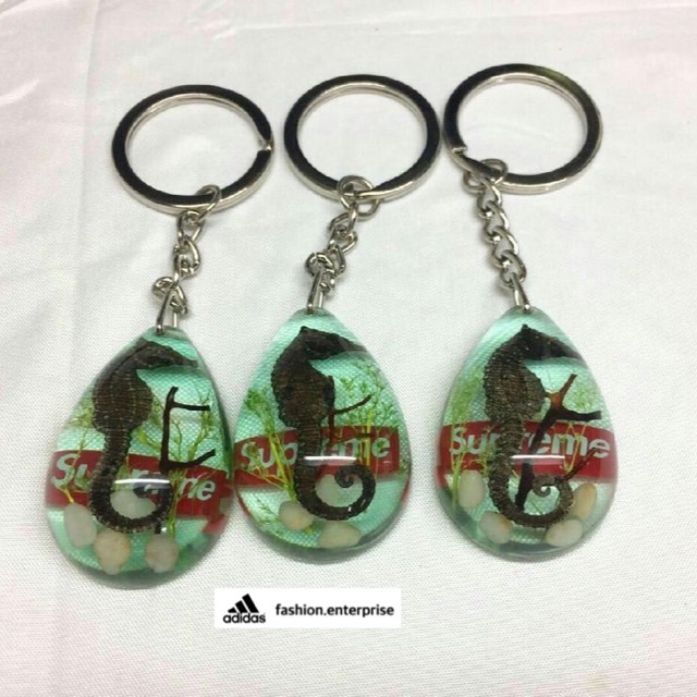 supreme seahorse keychain