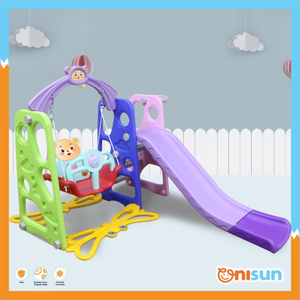 4 in 1 High Quality Extra Safe Children Colourful Swing Playground Set with Music