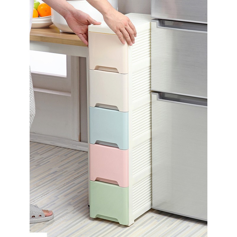 18 25cm Wide Slit Storage Cabinet Drawer Type Kitchen Rack Narrow