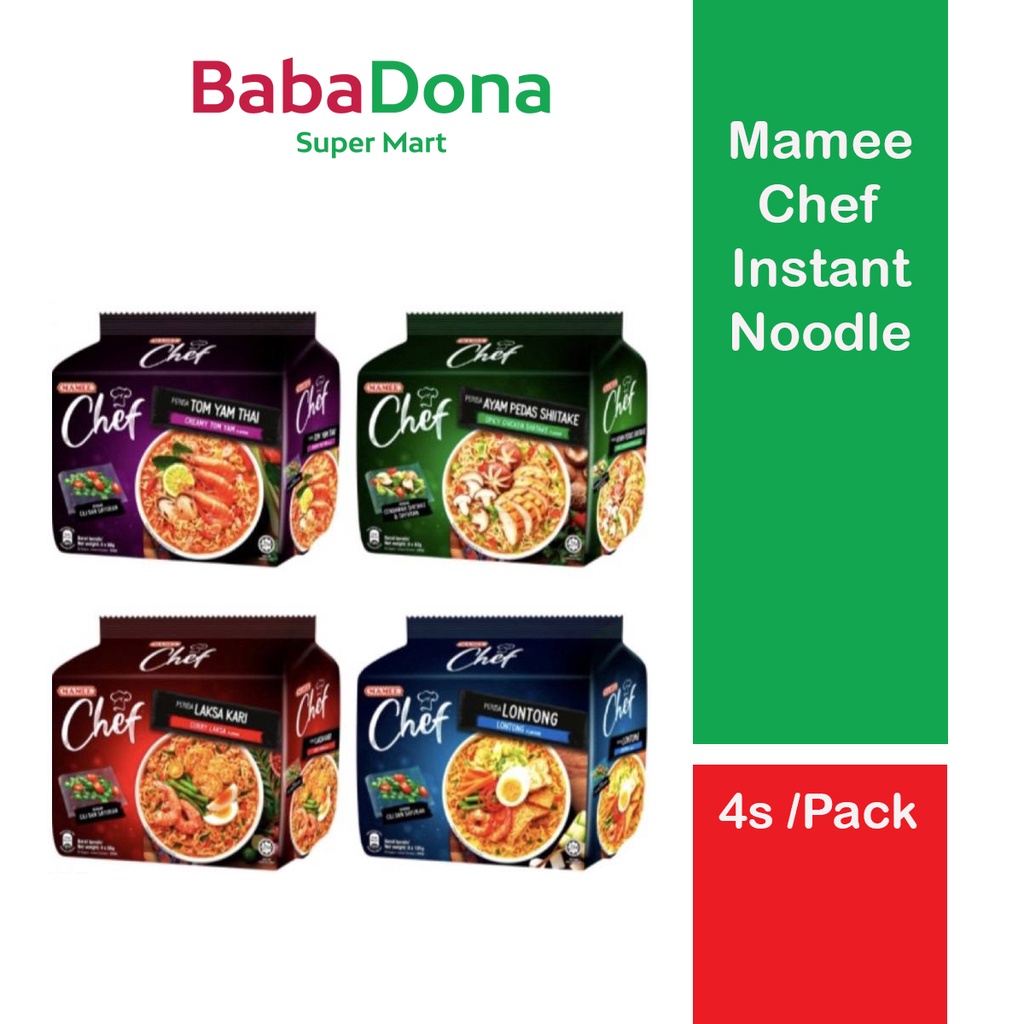 Mamee Chef Instant Noodle Mee Ayam Pedas Shiitake Curry Laksa