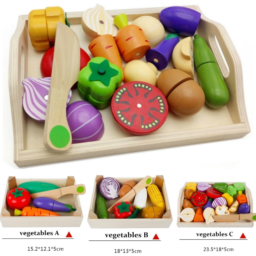 wooden vegetable cutting toys