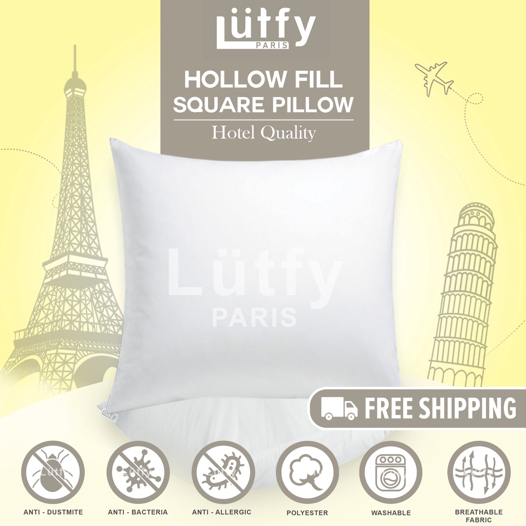 **Prestigious Quality** Lutfy Paris 45cm 7 Stars Hotel Hollow Fill Inner Cushion Throw Square Home Pillow Bantal