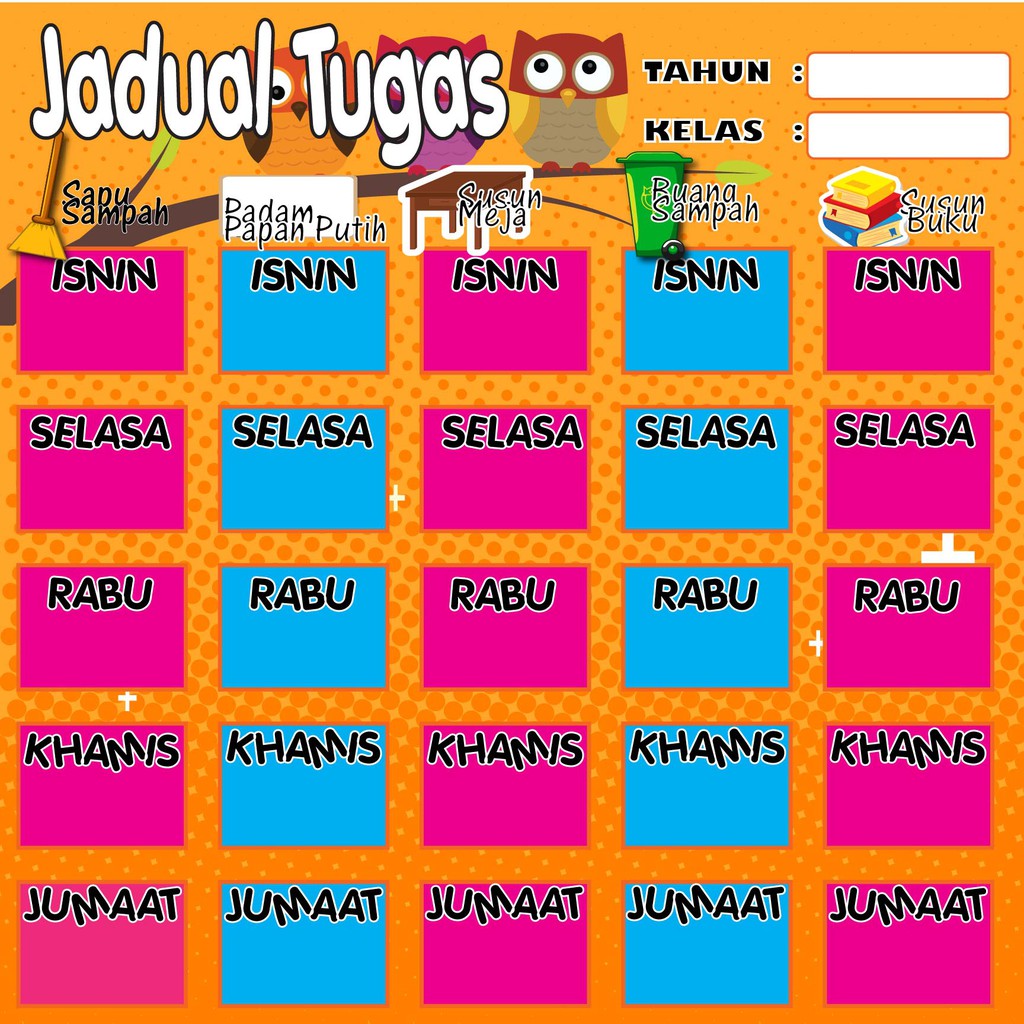 Jadual Bertugas Atau Jadual Tugasan