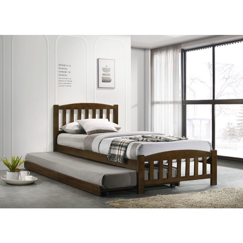 SOLID WOODEN SINGLE BED / PULL OUT BED Shopee Malaysia