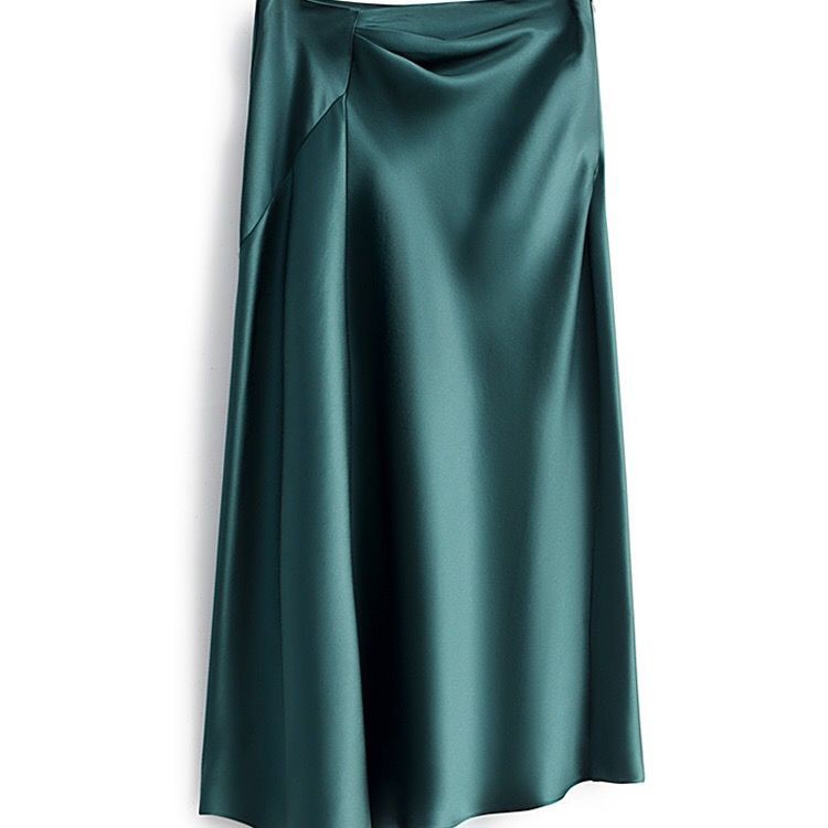 mid length satin skirts small