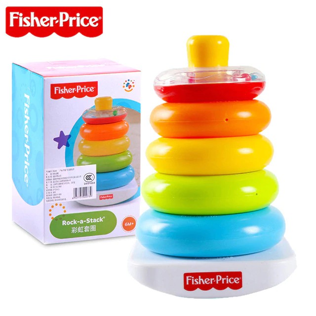 FP Fisher Price Rock-A-Stack Baby Toys Ring Toys Mainan