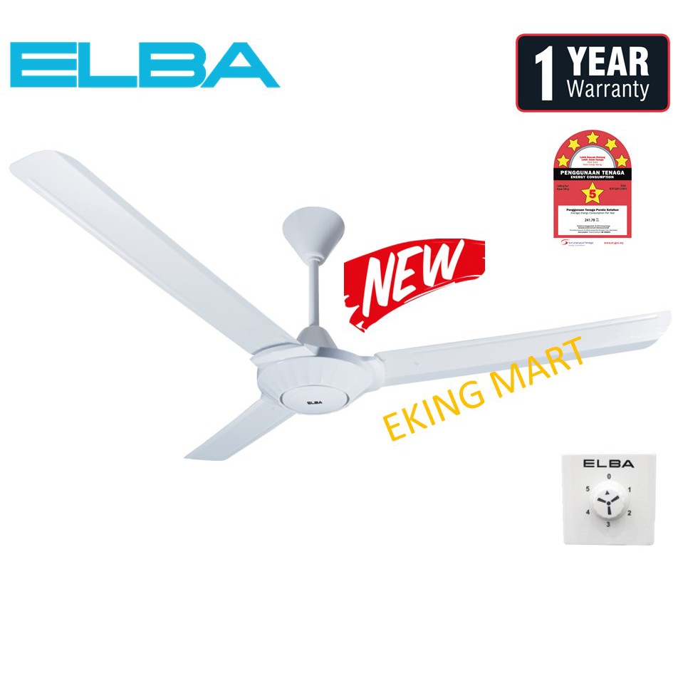 Elba 5 Speed 3 Blade 60 Ceiling Fan W Regulator Ecf G6012 Wh 1 Year Door To Door Service Warranty