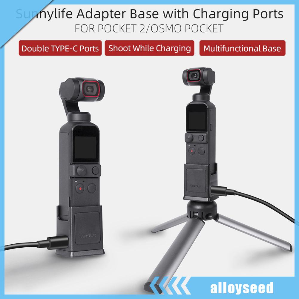 Premium Essential （alloyseed） Type-C Charging Base Adapter DJI POCKET 2/OSMO 1/4 Tripod Mount Durable - Image 3