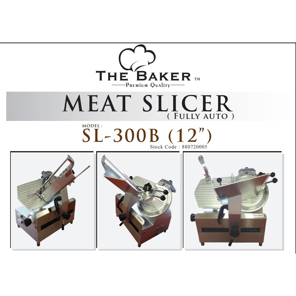 THE BAKER 550W FULLY AUTO MEAT SLICER CUTTER CUTTING