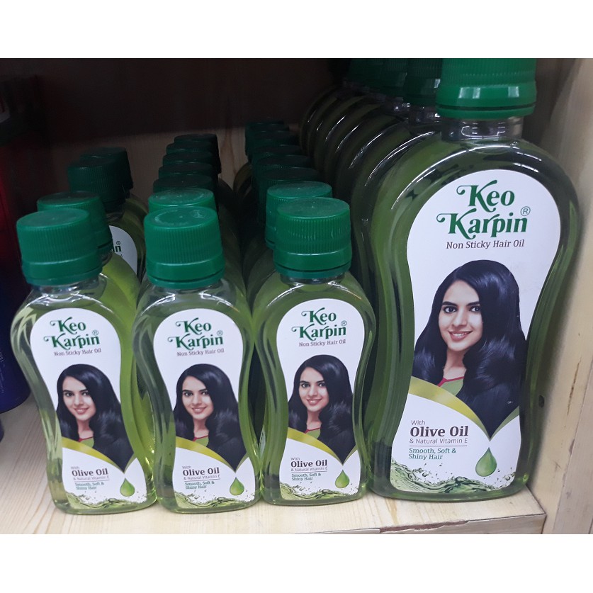 Keo Karpin 100ml, 200ml, 300ml Non Sticky Hair Oil With Olive Oil & Natural  Vitamin E Smooth , Soft & Shiny Hair | Shopee Malaysia