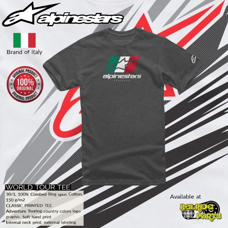 Alpinestars World Tour Tee - T-Shirt Bianco Uomo