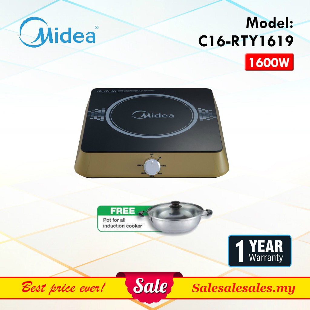Midea C16RTY1619 Electric Induction Cooker 1600W (Free Pot) Shopee