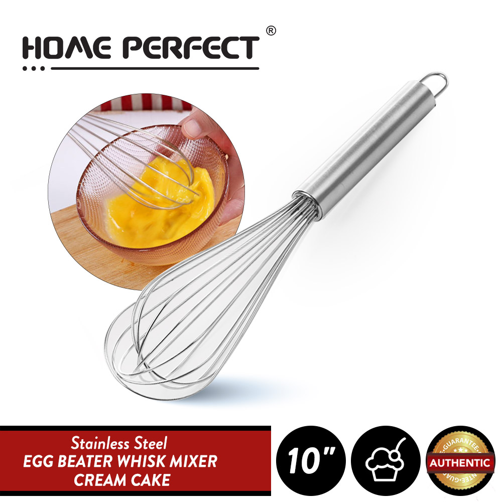 Elianware x HomePerfect Stainless Steel (10") Egg Beater Whisk Mixer Cream Cake