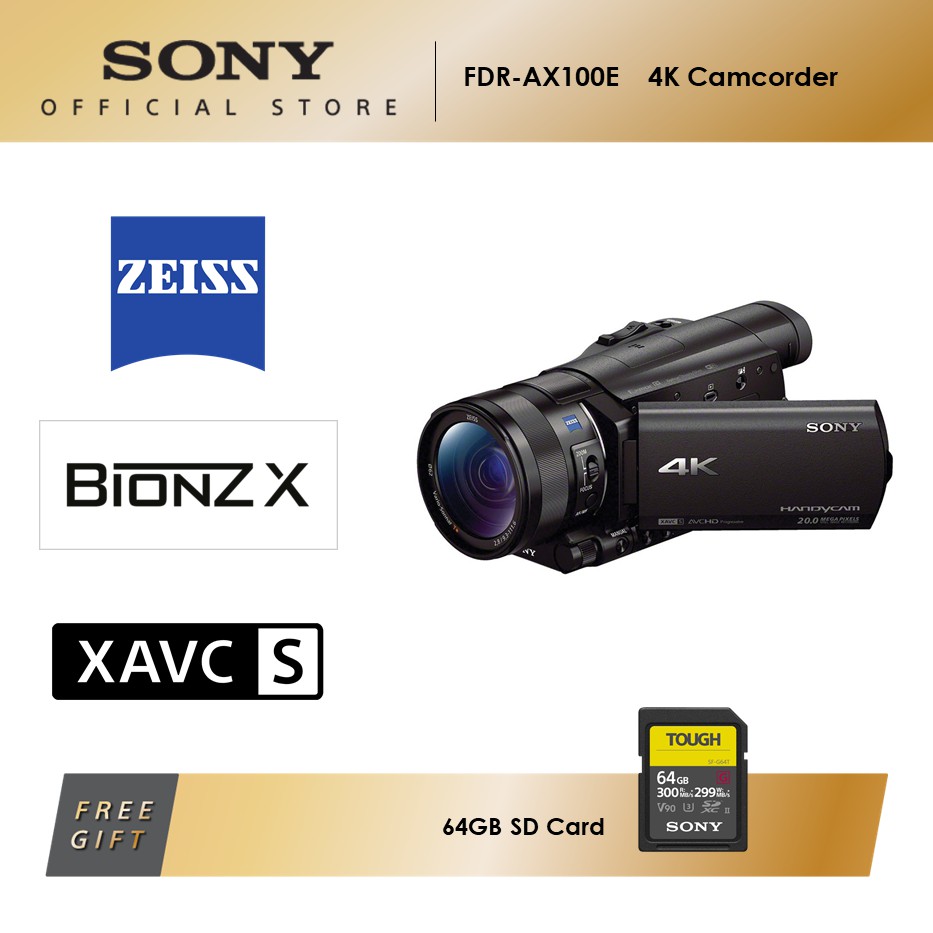 Sony FDR-AX100E 4K Camcorder