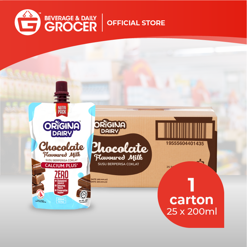 ORIGINA Dairy Chocolate Milk 25 x 200ml (25 Packs) 1 Carton Shopee