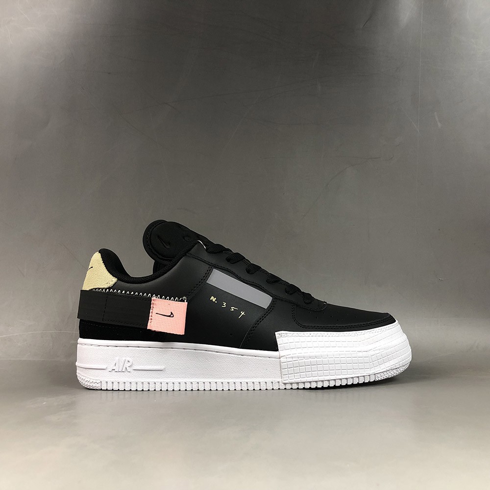 nike air force 1 low black and pink