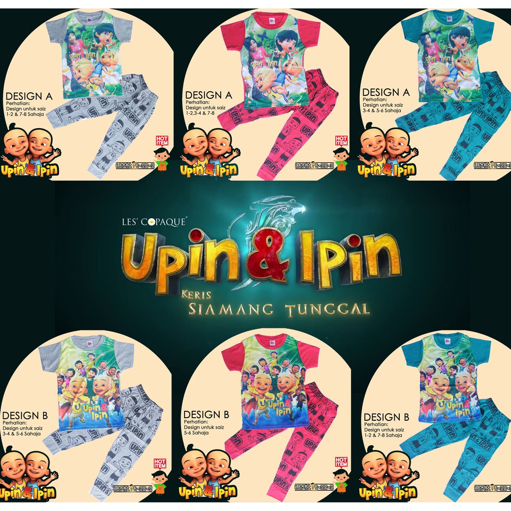 Baju Tidur Upin Ipin - Segar Ceria