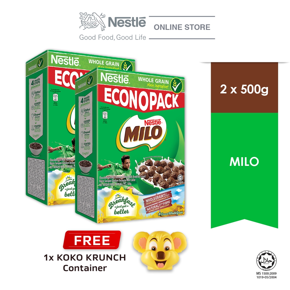 NESTLE MILO Breakfast Cereal Econopack 500g , Buy 2 Free ...