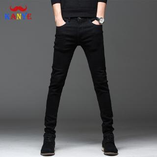 black narrow leg trousers