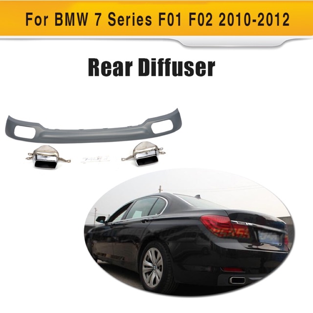 Bmw F02 740i 7 Series Rear Diffuser Lip Exhaust Pipe Tips Shopee Malaysia