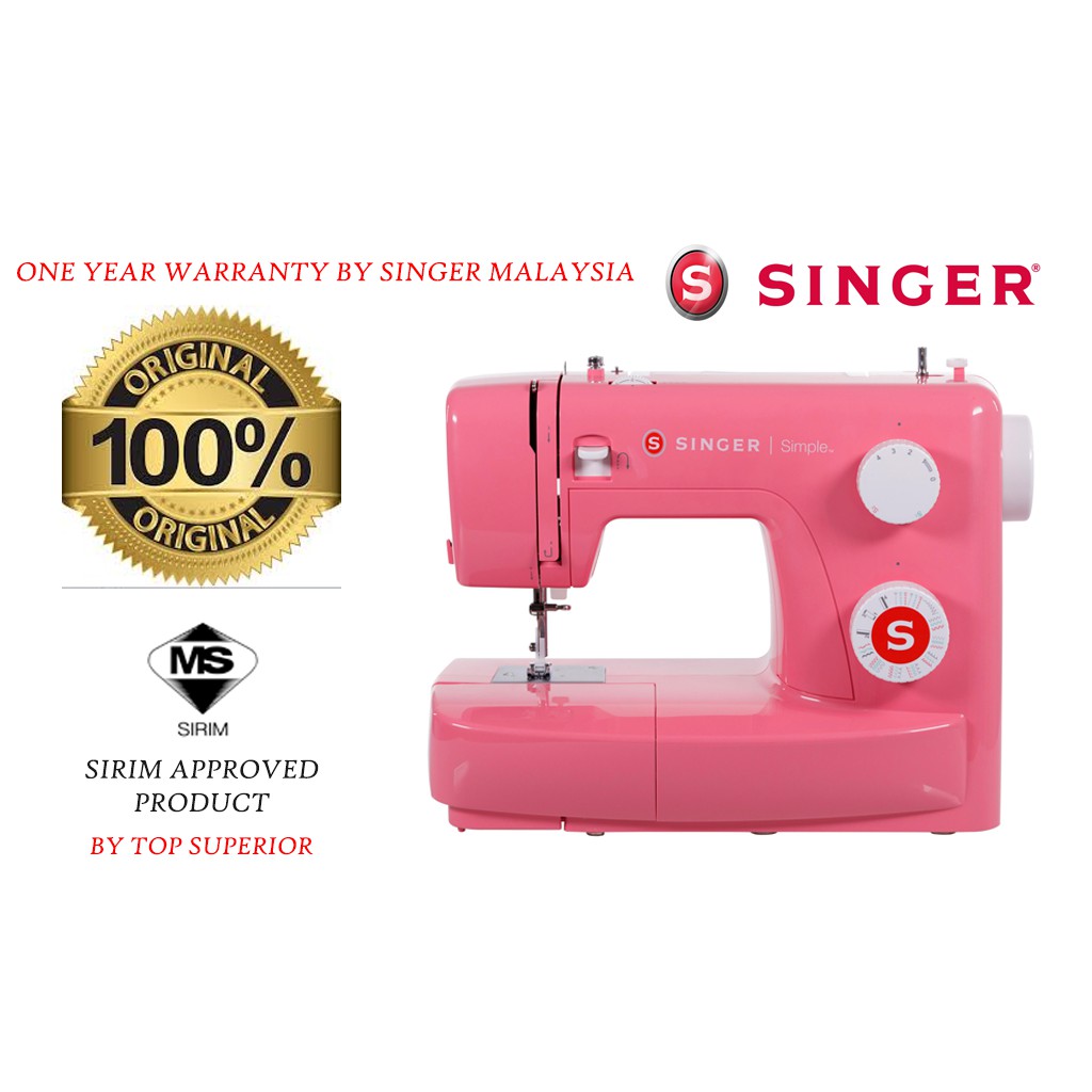 SINGER 3223R Colored Simple 23Stitch Essential Sewing Machine (RED) Shopee Malaysia