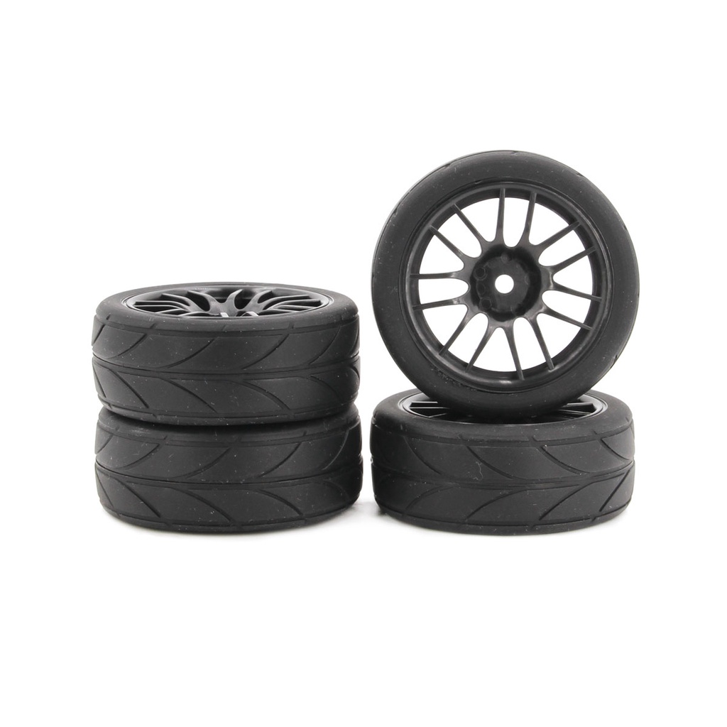 4pcs Large Square Pattern Tire For RC 1/10 On Road Drifting Racing Car W 26mm