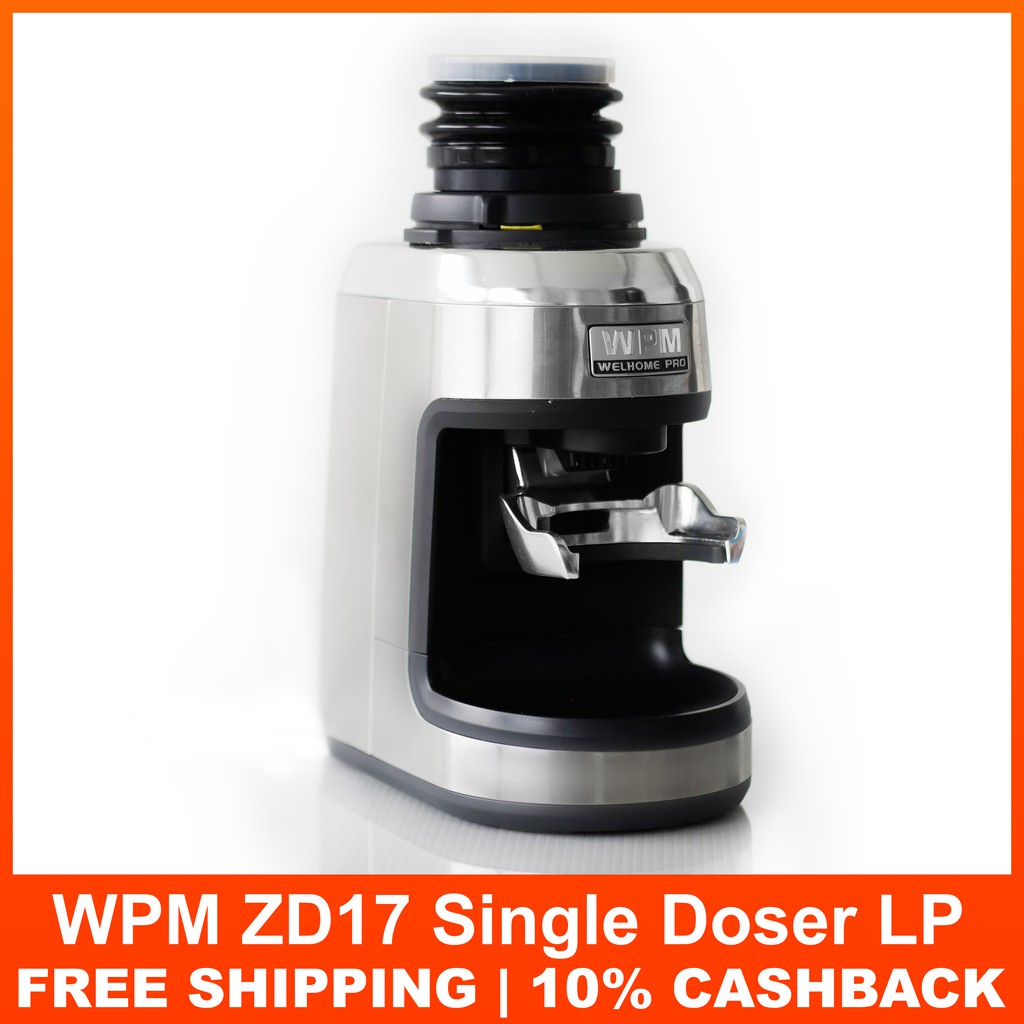 WPM ZD17 grinder Single Dose Hopper & Silicon Bellow Low Profile. Blow up hopper dosing cup coffee funnel, dosing ring