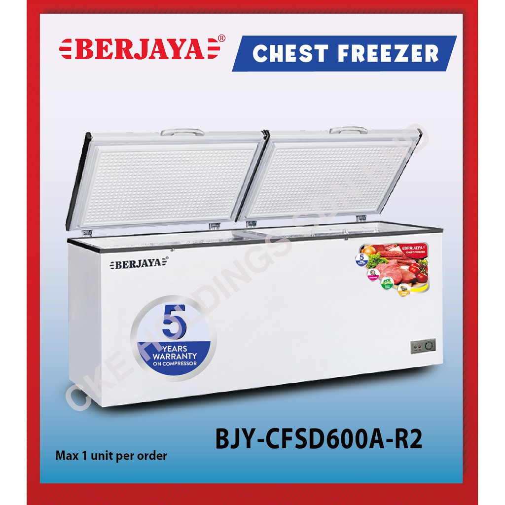 Berjaya Premium 520l Chest Freezer Bjy Cfsd600a R2 White 5 Years Compressor Warranty Shopee Malaysia