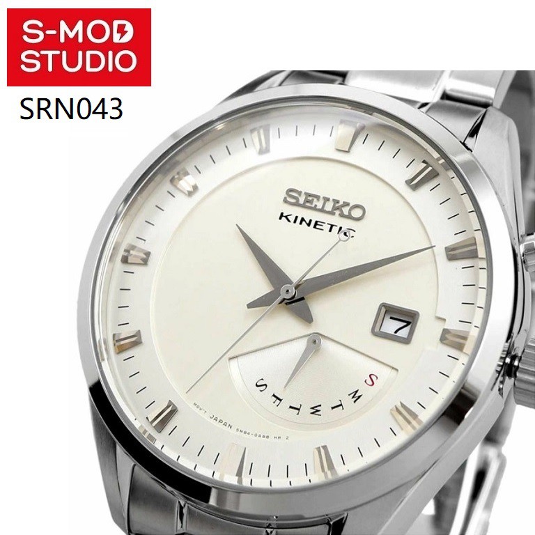 Seiko Kinetic Automatic White Dial Stainless Steel Dress Watch | Shopee  Malaysia