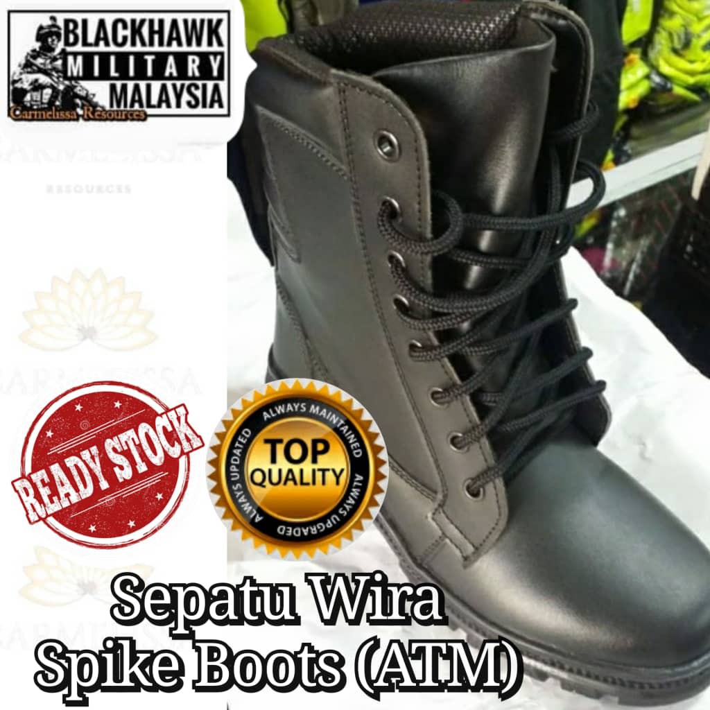 💥🔰kasut Baru Spike Boots Khas Atm Sepatu Wira 💥🔰 Shopee Malaysia