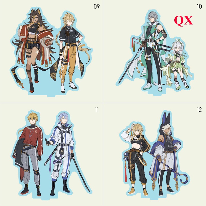 QX Genshin Impact Characters Tartaglia Childe Diona Zhongli Acrylic Standee Figurines