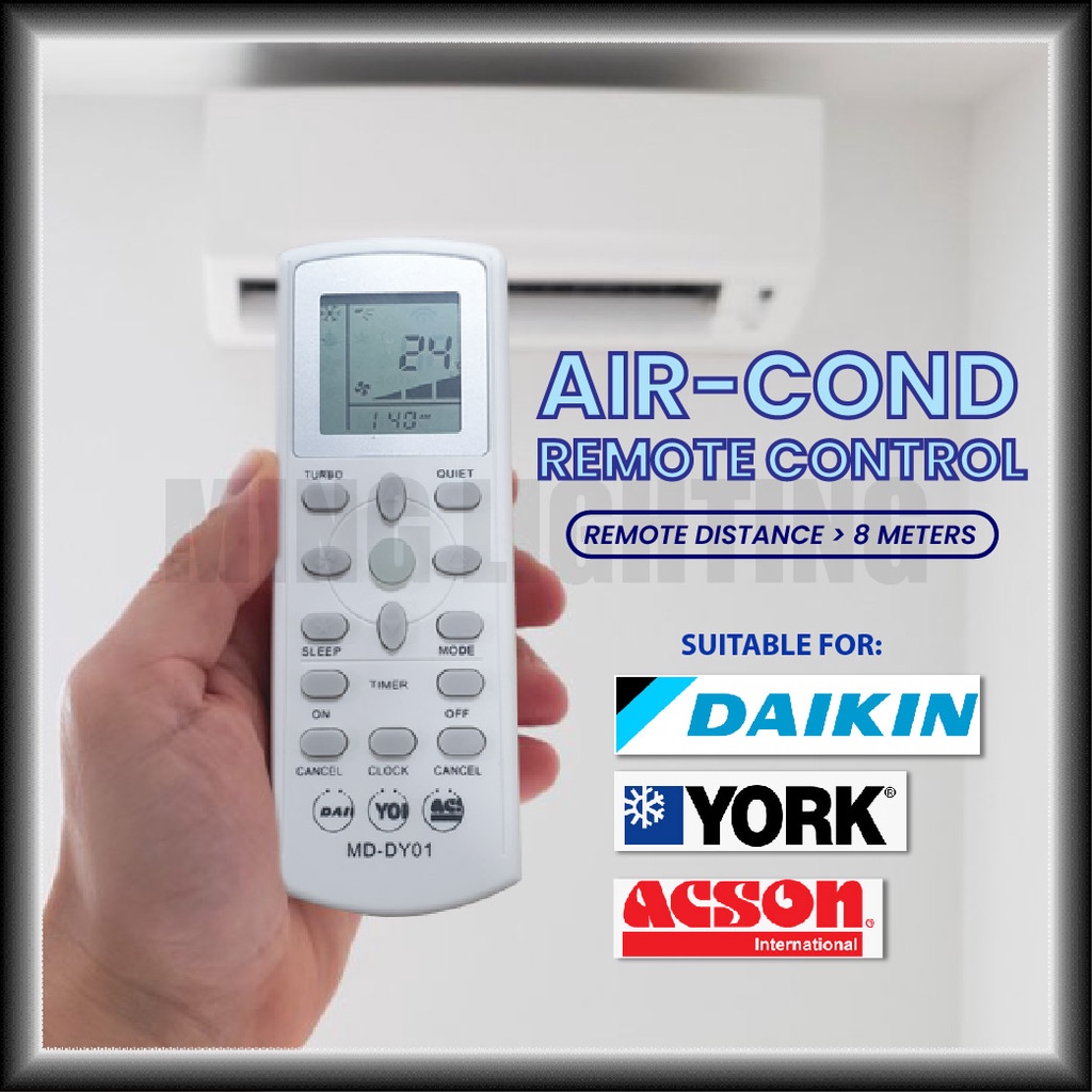 Universal Aircon Remote Control Set AAA Battery Air Conditioner Daikin