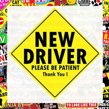 New Driver - Car Sticker / Bumper Sticker / Motor Sticker / Stiker Helmet MISC