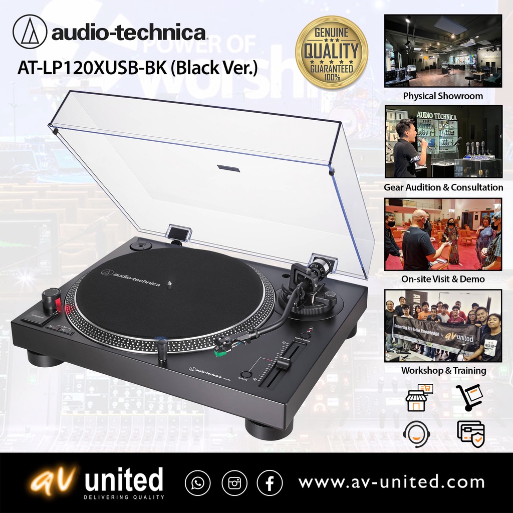 Audio Technica AT-LP120XUSB Direct-Drive Turntable (Analog & USB ...
