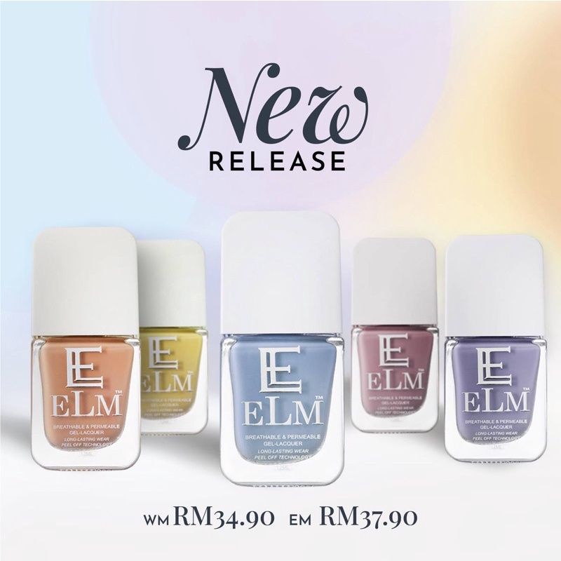 ELM Nail Polish + FREE GIFT (Breathable/Peel Off/Wudhu Friendly)