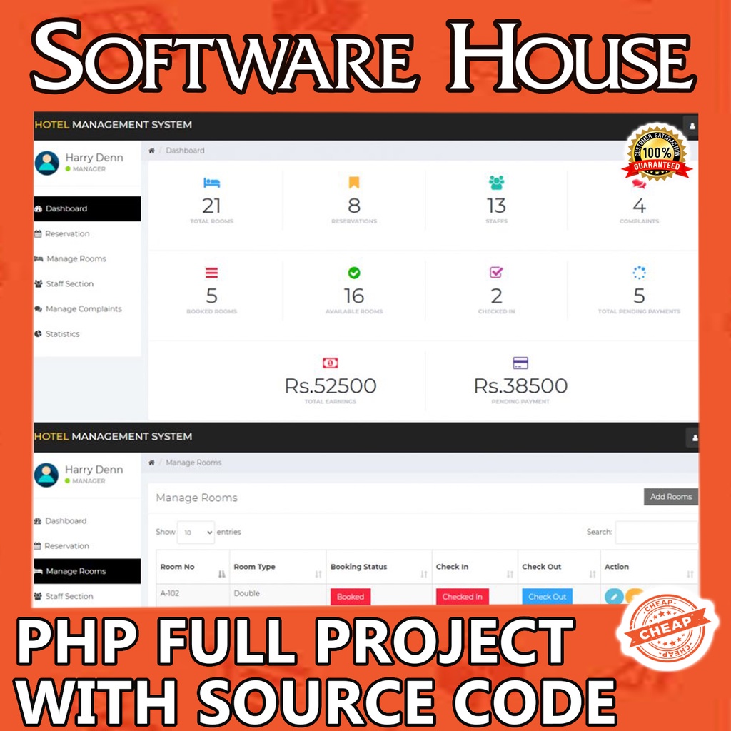 Hotel Management System Full PHP Project with Source Code | Shopee Malaysia