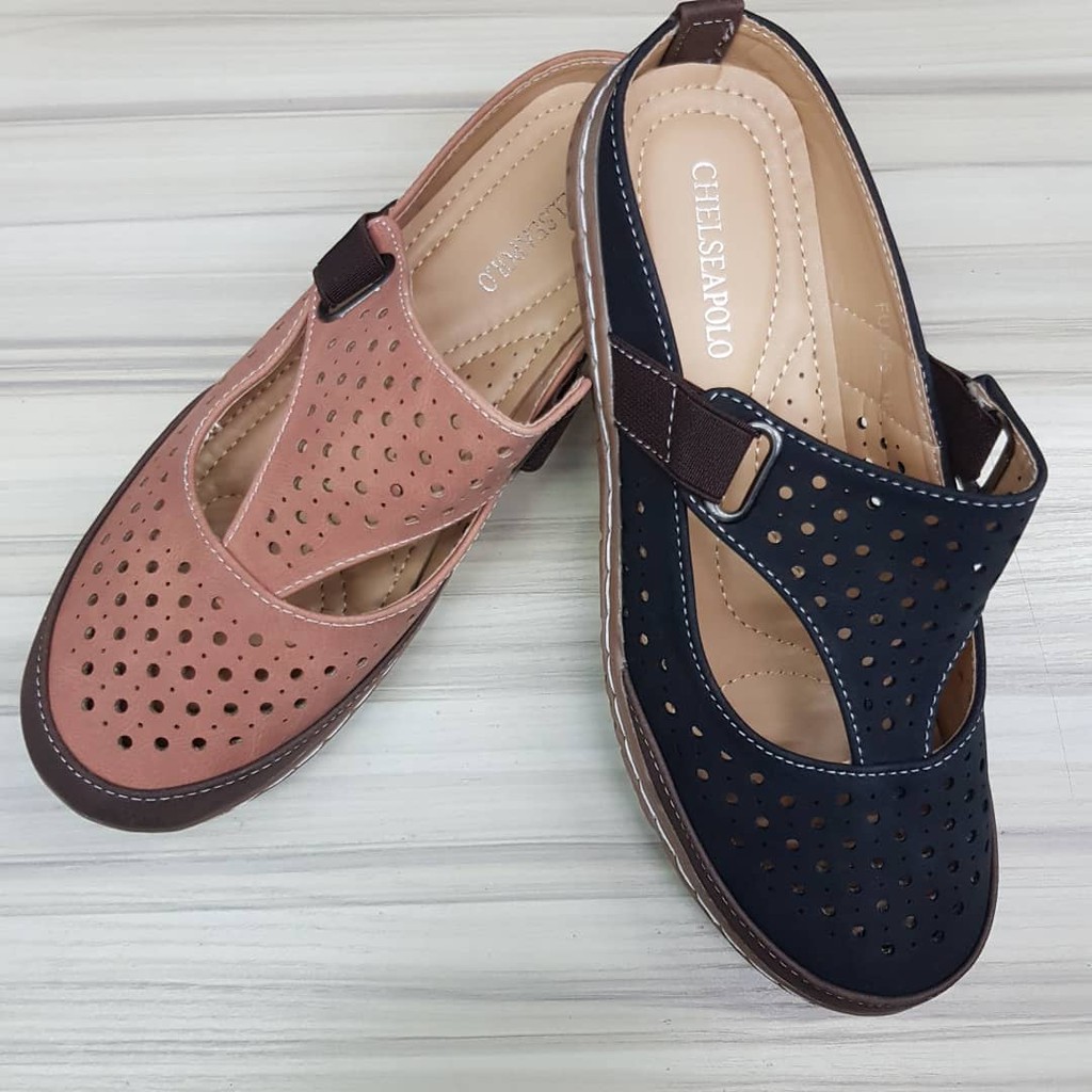 Kasut Wanita separuh selipar Women Lazy half slippers flat Saiz 36-42 ...