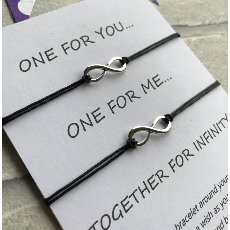 2Pcs Set Infinity Wish Bracelet,Infinity String Bracelet,Infinity Bracelet