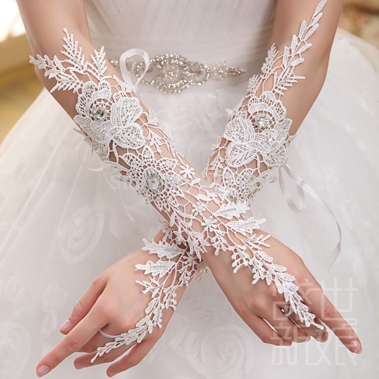 full length lace gloves