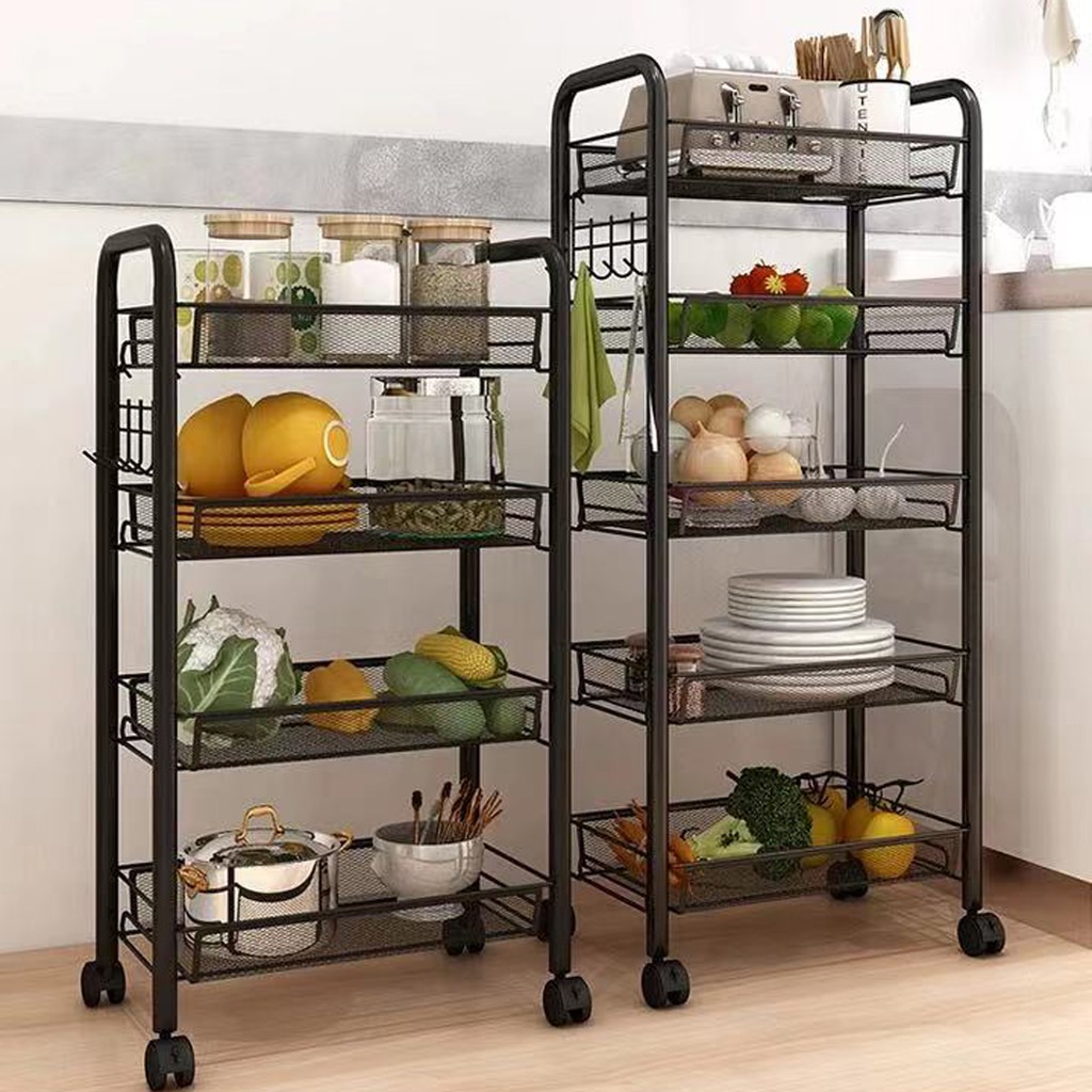 3/4/5 Layer Simple Modern Design Kitchen Rack Utility Shelf Storage ...