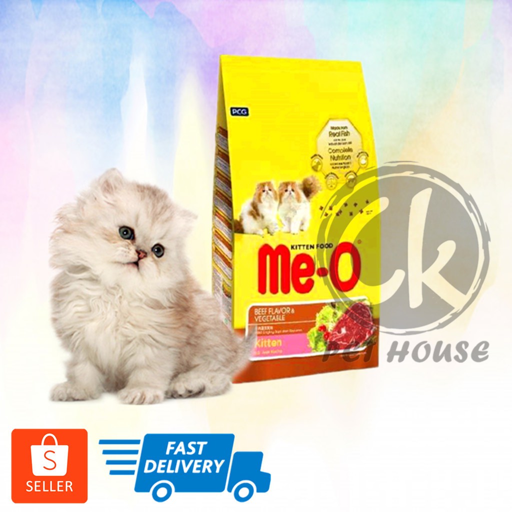 Me O Kitten Beef Vegetables Cat Food 7kg Makanan Anak Kucing