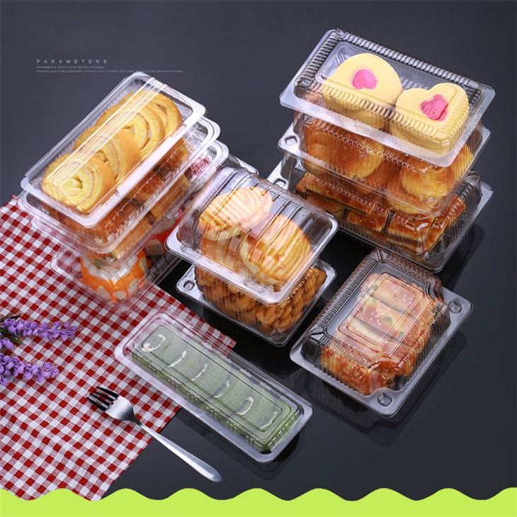 10pcs Dessert Cake Food Bakery Plastic Box Kotak Cup Cake Pastry